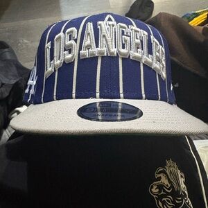 New Era Blue and Gray Los Angeles Dodgers hat snap back